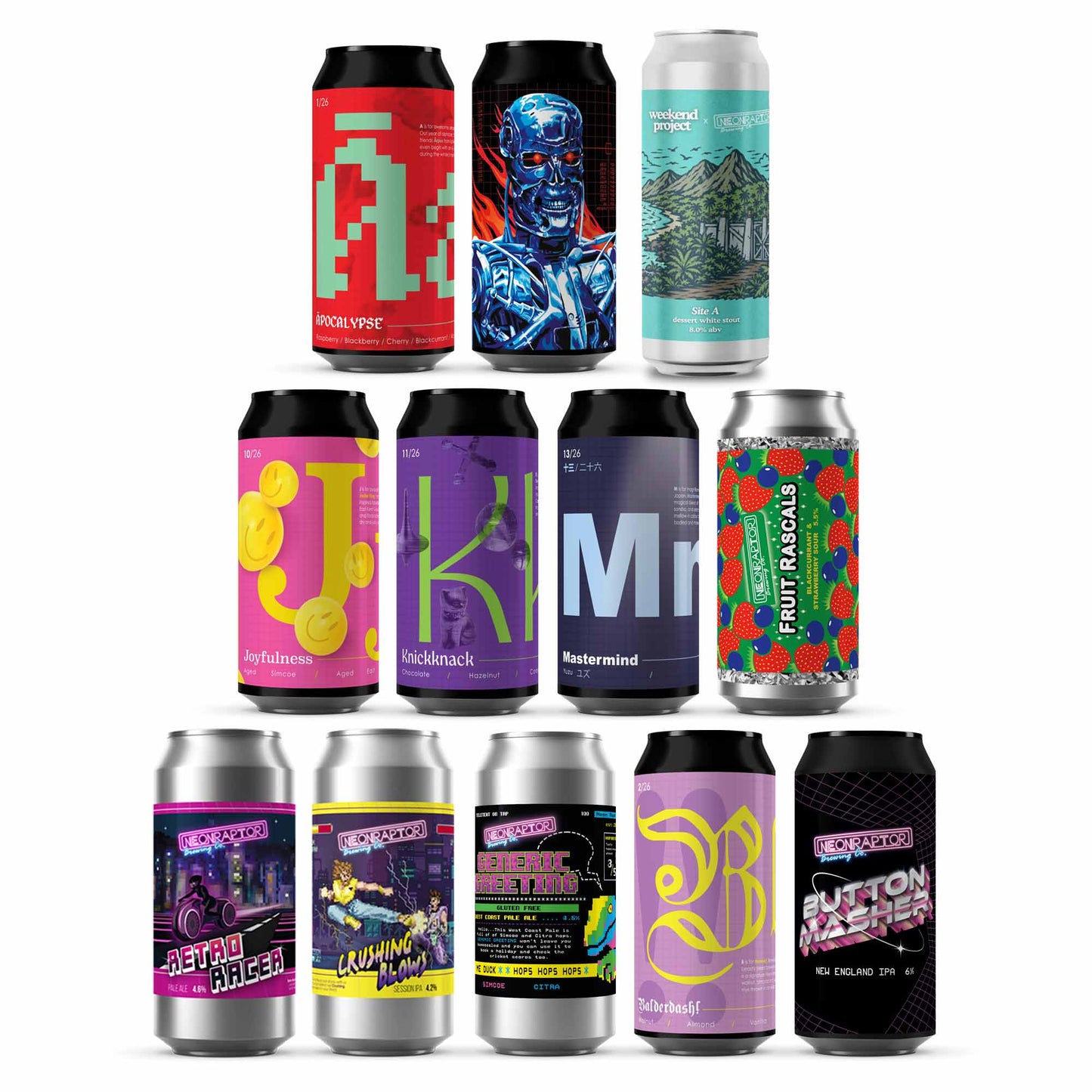 Neon Raptor Discovery Box (12 Pack)
